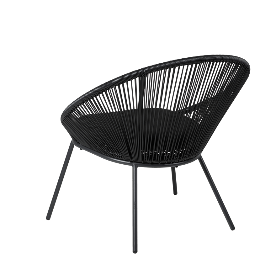 Casa PAPAYO LOUNGE CHAIR BLACK