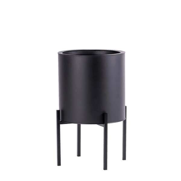 LOUNGE Black garden pot H 50 cm - Ø 30 cm