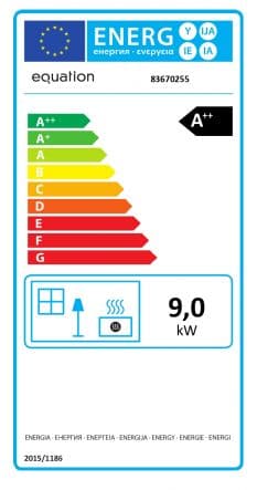 Bricocenter PELLET STOVE MANNU EQUATION L2 9 KW COLOUR BLACK/WHITE