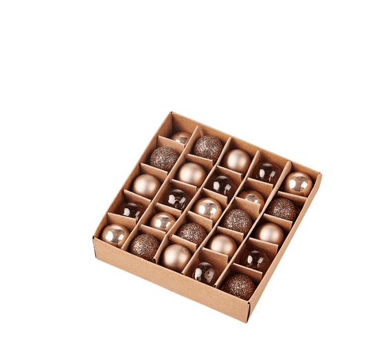 CHOCOLATE Christmas ball set of 25 brownØ 2 cm - best price from Maltashopper.com CS675703