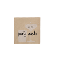 PARTY PEOPLE Set of 20 beige napkins - best price from Maltashopper.com CS684740