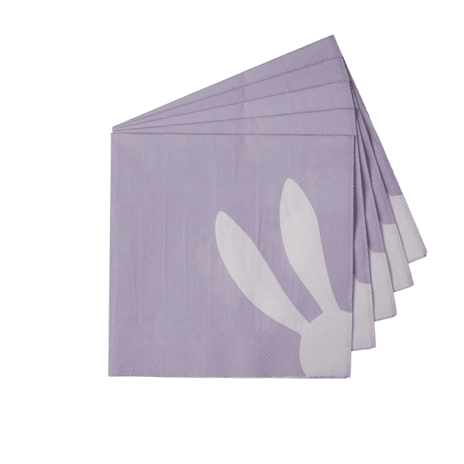 BUNNY Set of 20 purple napkins - best price from Maltashopper.com CS690634