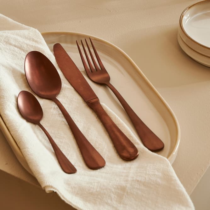 GRACE Cutlery 16 pieces copper - Premium  from Casa - Just €59.99! Shop now at Maltashopper.com