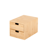 BAMBOO Chest of 2 drawers, natural - best price from Maltashopper.com CS674695-NATURAL