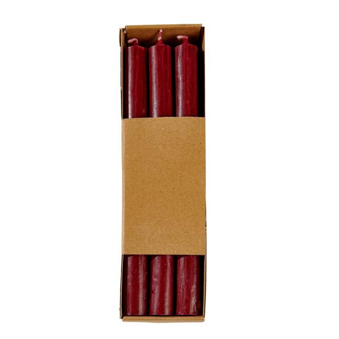 FINA Candles set of 6 burgundy - best price from Maltashopper.com CS683949