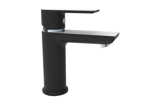 Bricocenter NENCY BASIN MIXER CHROME/BLACK RESP. WATER DRAIN CLICK CLACK