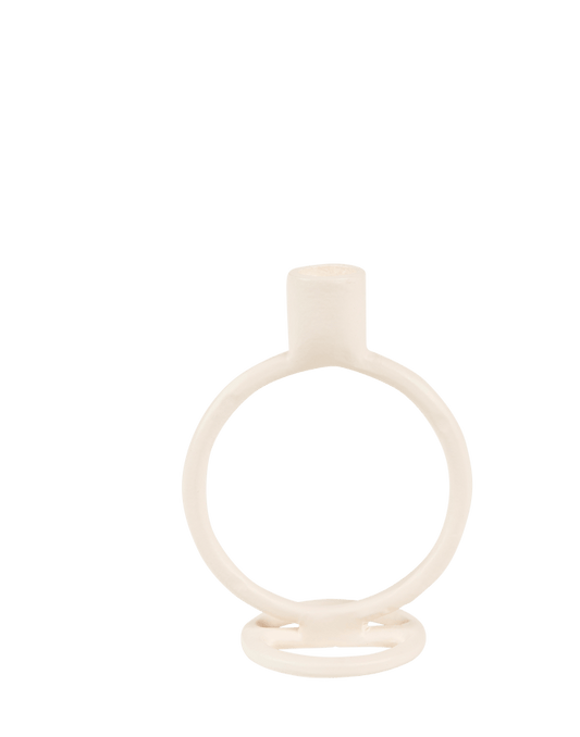 Casa RINGS Candlestick white