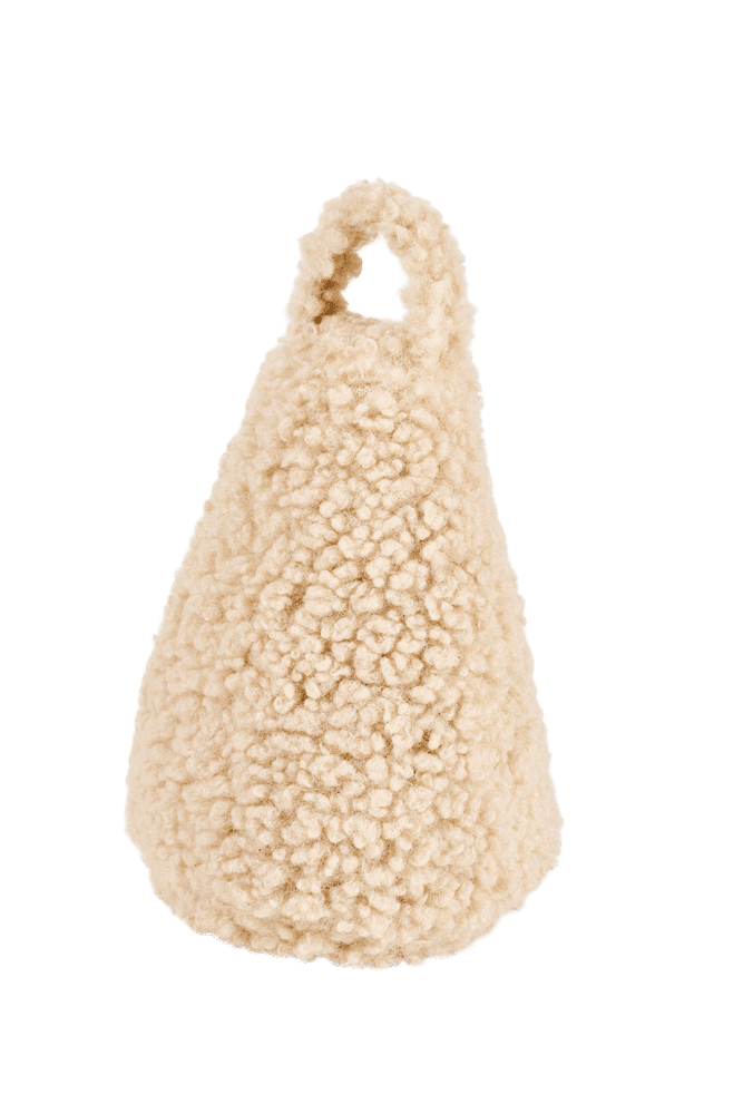 FLUFFY Beige doorstop H 23 cm - Ø 12 cm - best price from Maltashopper.com CS676578