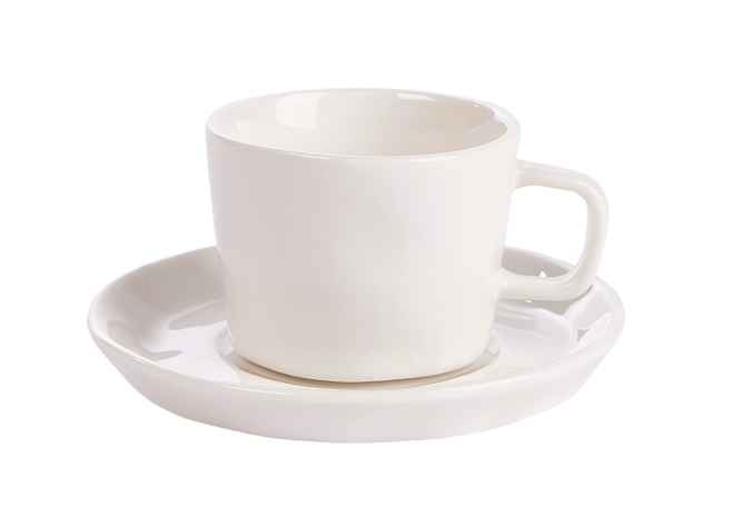 MAREA Espresso cup + plate white