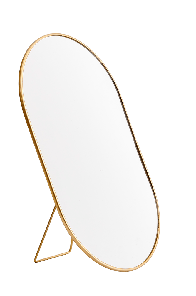 ZOOM Golden mirror H 25.5 x W 16.5 x D 2 cm - best price from Maltashopper.com CS677908