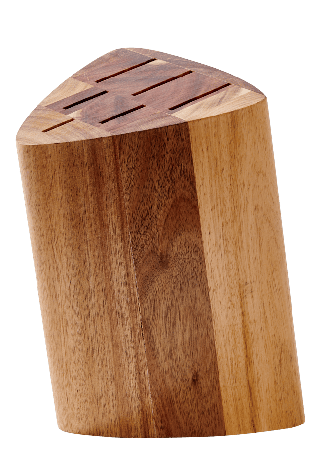 ACACIA Knife block for 5 natural knives H 23 x W 16 x D 14 cm - best price from Maltashopper.com CS672623