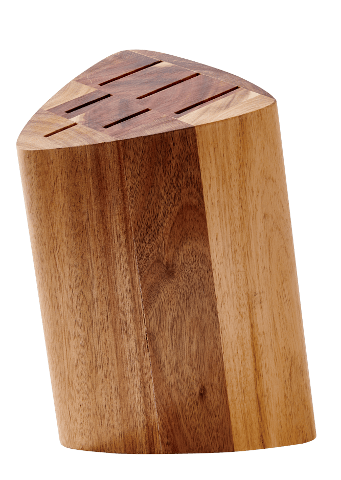 ACACIA Knife block for 5 natural knives H 23 x W 16 x D 14 cm