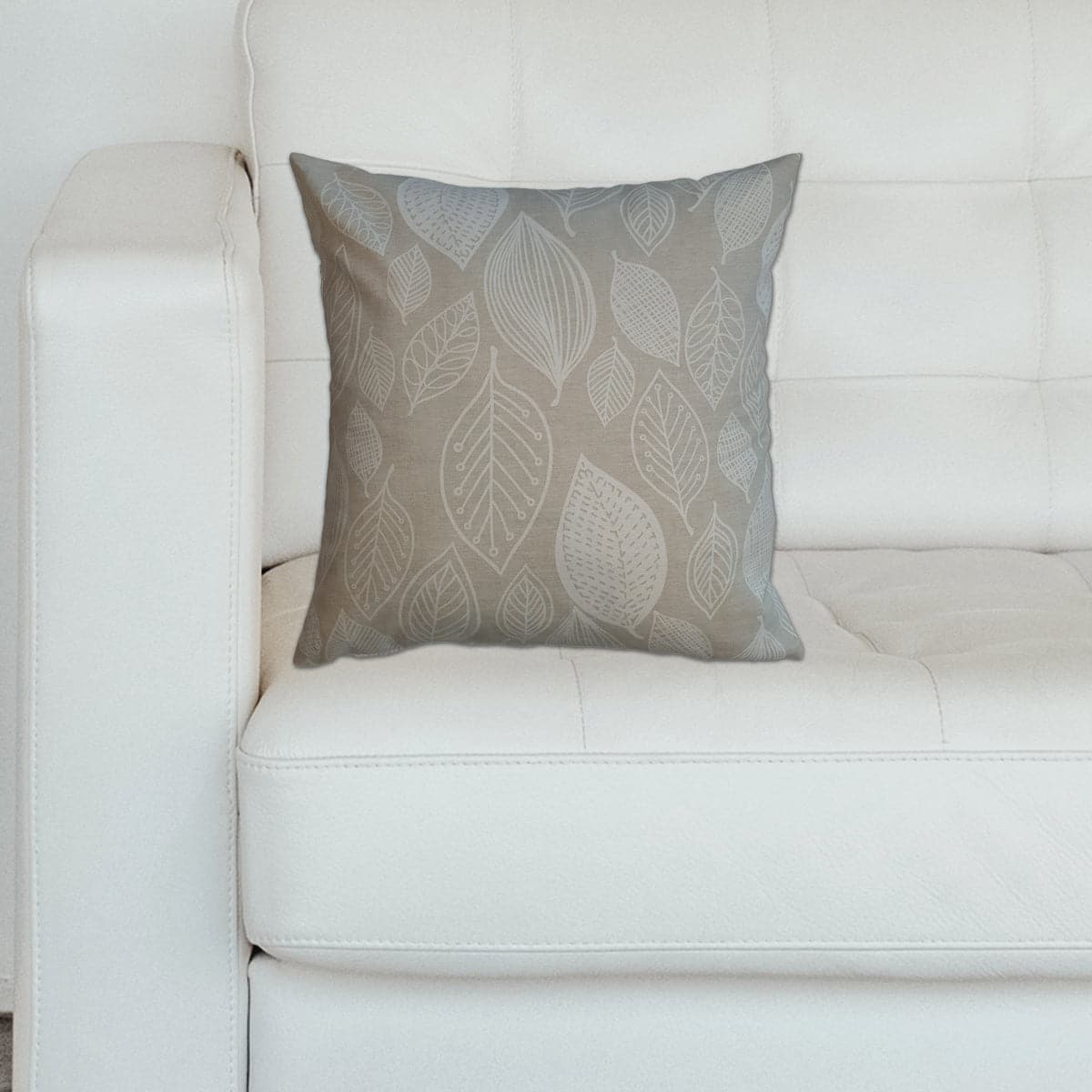 ECRU LEAF COVER 40X40 CM