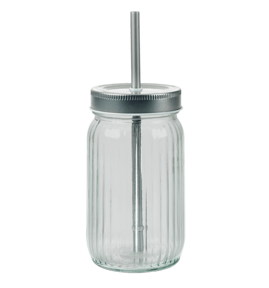 Casa LINI GLASS 45CL+STRAW