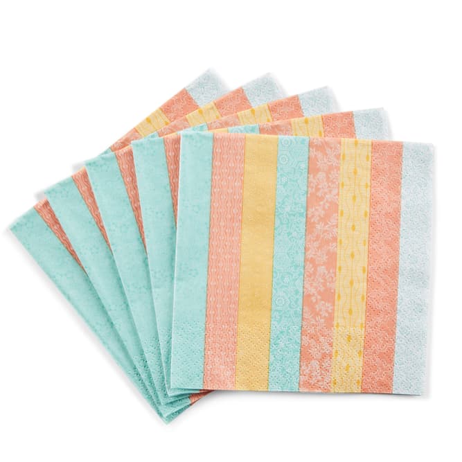 SARI Set of 20 multicoloured napkins
