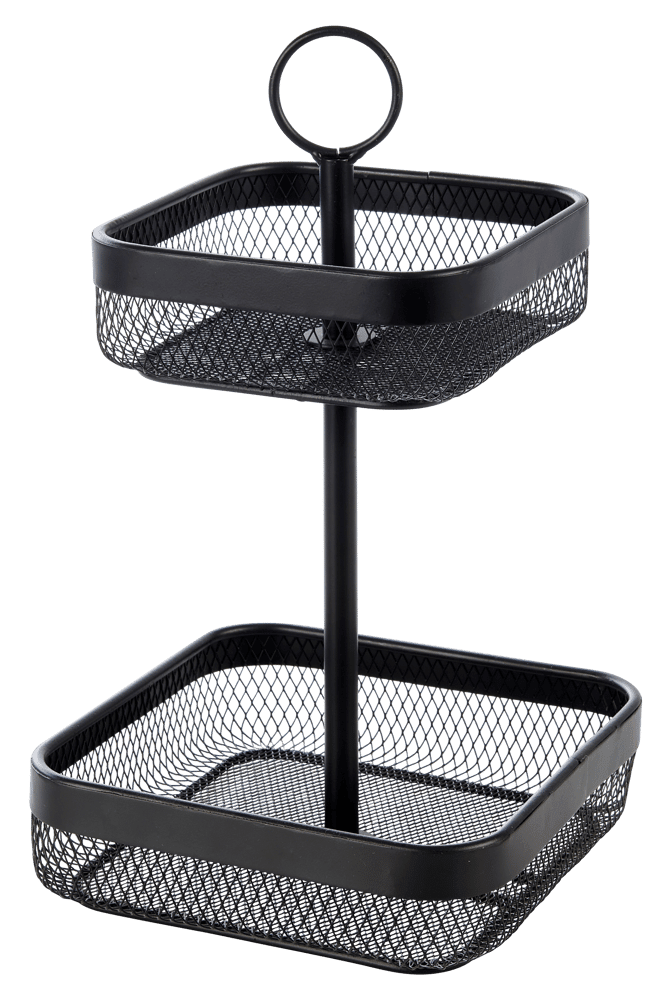 Casa BLACK LUNAR BASKET SQUARE 2PCS