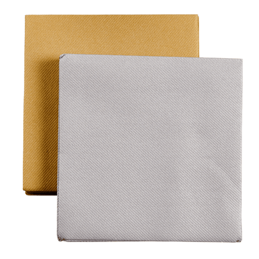 AIRLAID Set of 20 paper napkins, 2 color variants - gold, silver, W 40 x L 40 cm - best price from Maltashopper.com CS678090