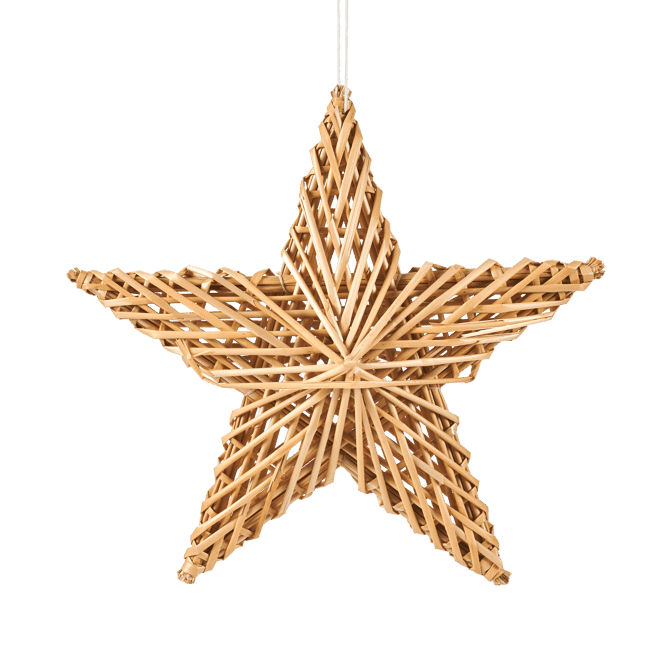 STRAWY Natural decorative star H 30 x W 30 x D 9 cm - best price from Maltashopper.com CS665476