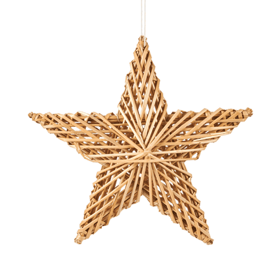 Casa STRAWY Natural decorative star H 30 x W 30 x D 9 cm