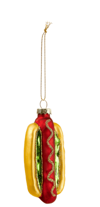 HOT DOG Golden Christmas ball H 10 x W 4.5 x D 3 cm - best price from Maltashopper.com CS676375