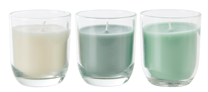 FLAM Candle in vase, green - best price from Maltashopper.com CS674954-GREEN