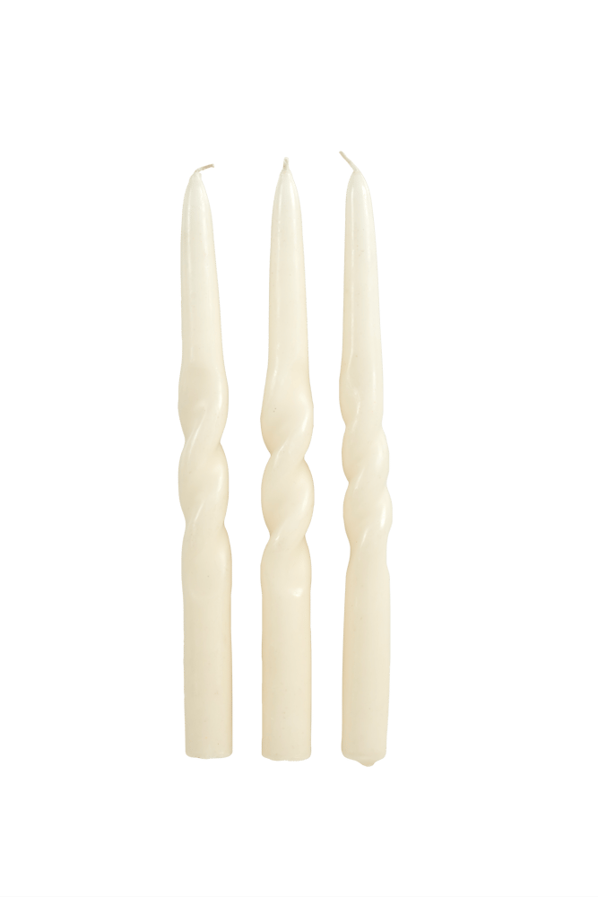 Casa SPIRAL CANDLE S/3 CREAM