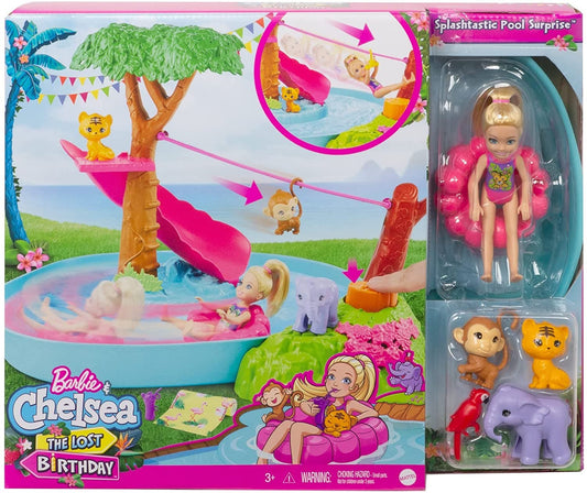 Barbie & Chelsea The Lost Birthday Splashtastic Playset (D)