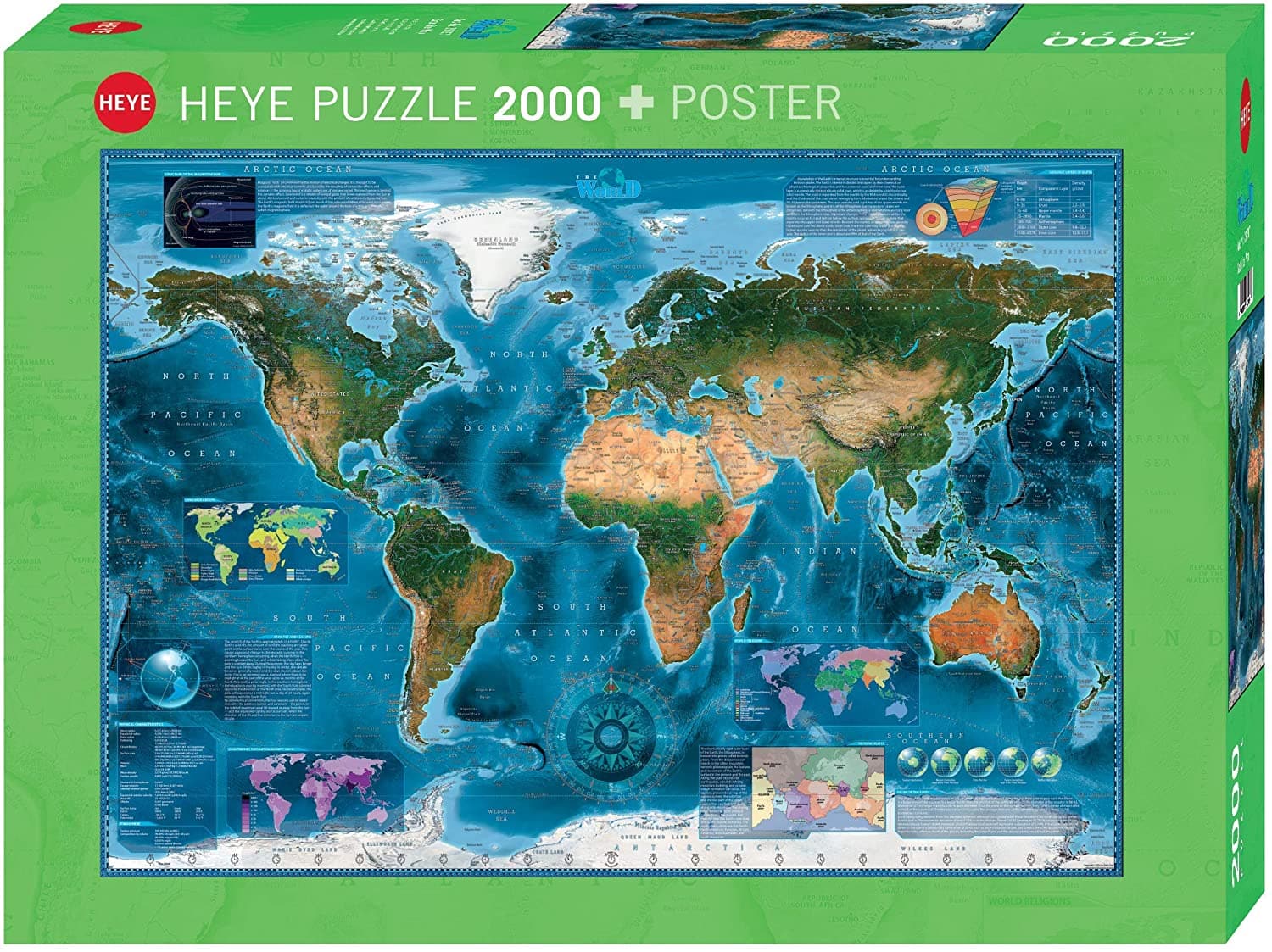 2000 Piece Puzzle - Map Art: Satellite Map