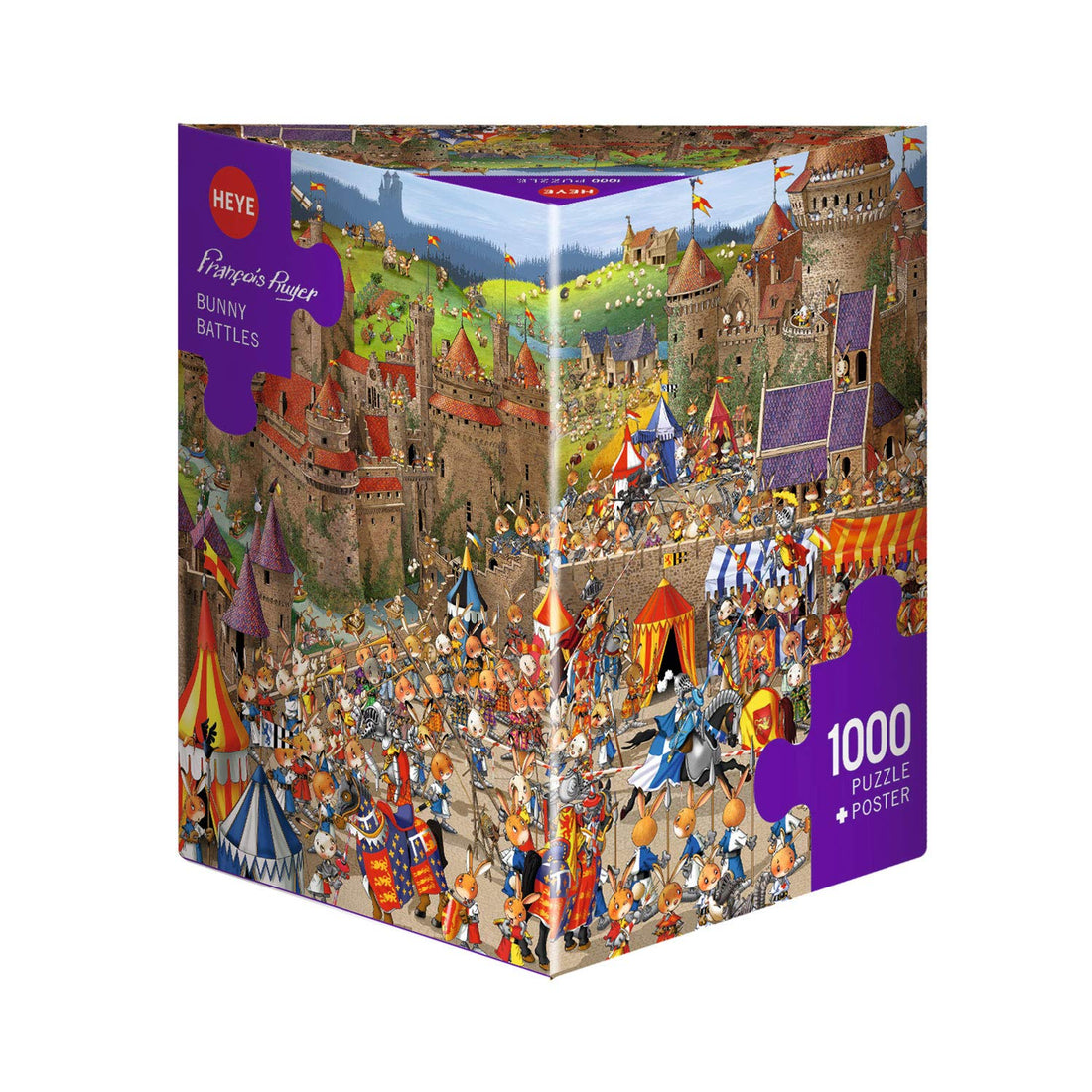 1000 Piece Puzzle - Triangular: Bunny Battles, Ruyer