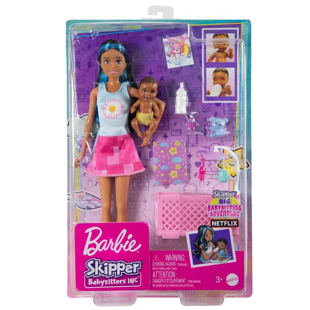 Barbie - Skipper Babysitter Nanna with Black and Blue Hair