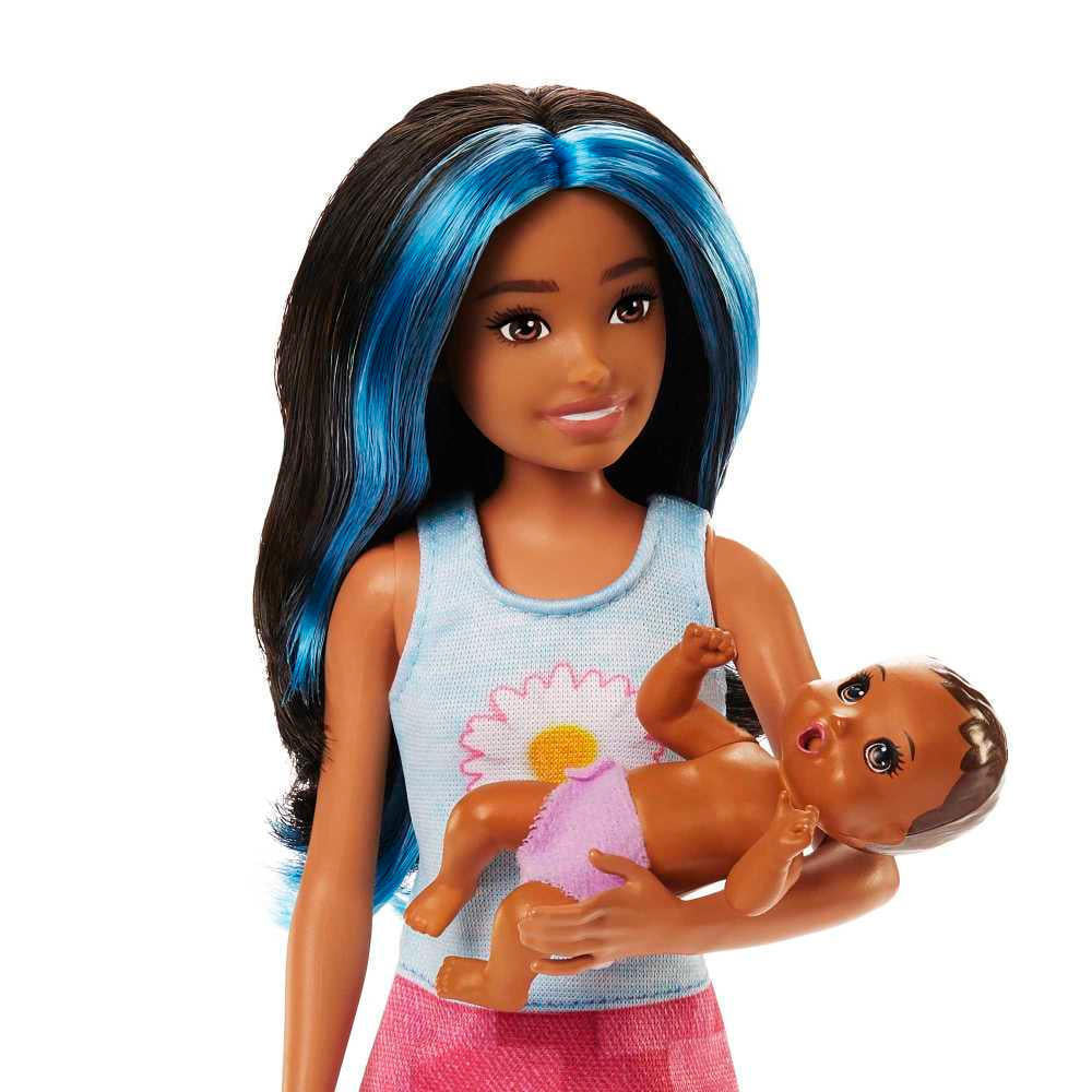 Barbie - Skipper Babysitter Nanna with Black and Blue Hair