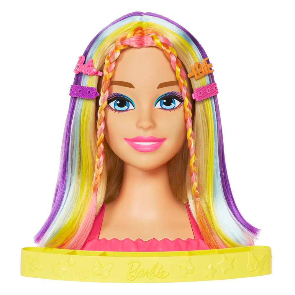 Barbie Styling Head Rainbow Hair