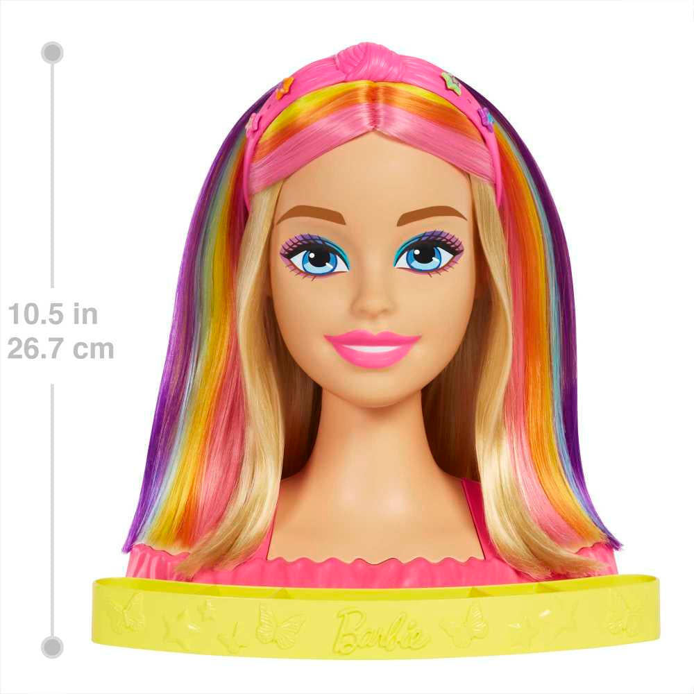 Barbie Styling Head Rainbow Hair