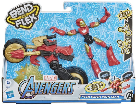 Avengers - Bend And Flex: Ironman With Articulated Vehicle