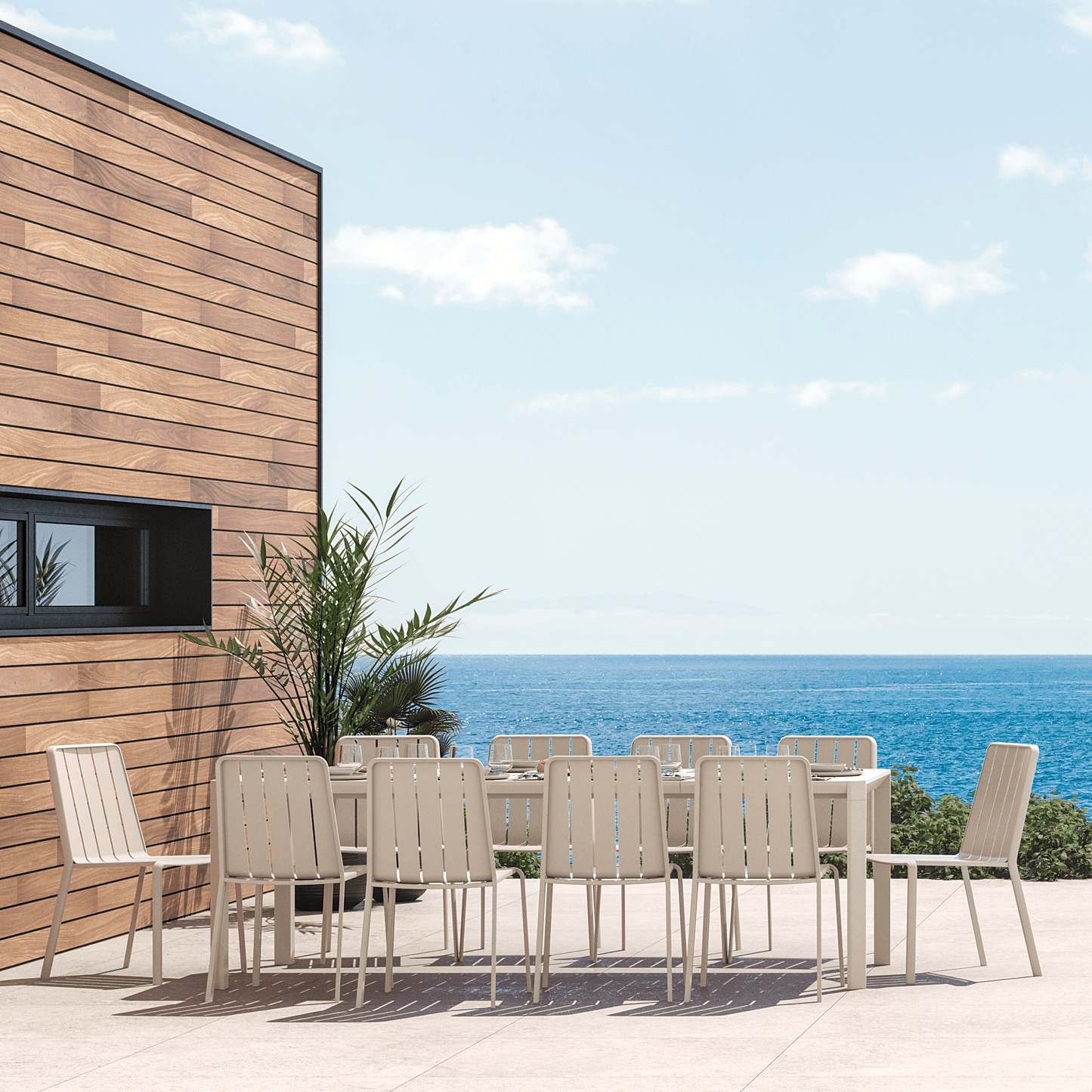 Bricocenter IDAHO ALUMINIUM CHAIR BEIGE 58X52X87CM