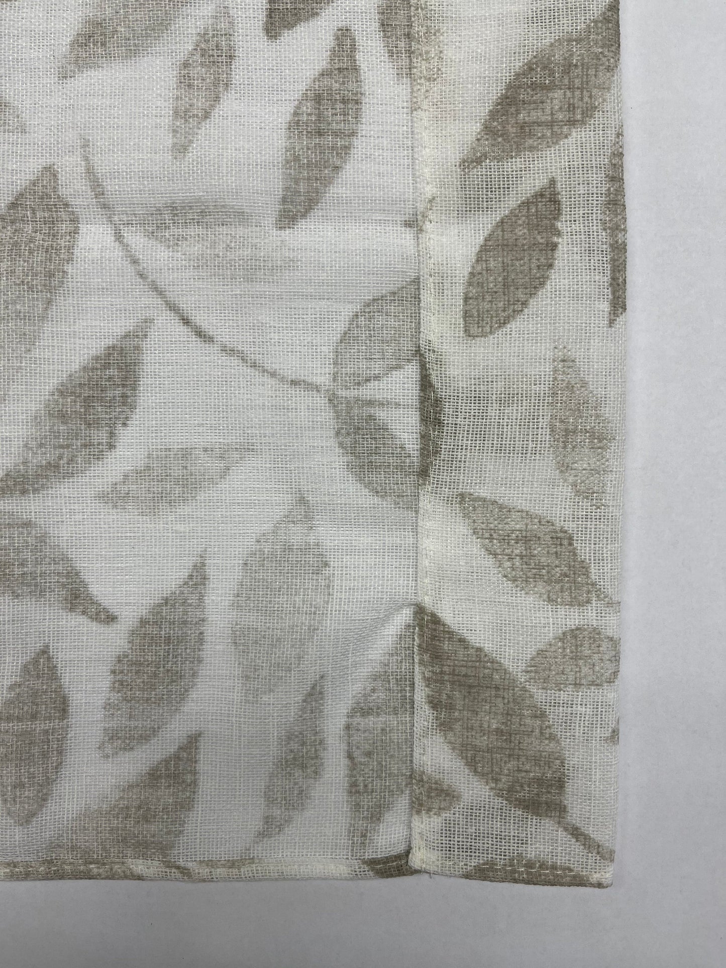 BEIGE LEAF CURTAINS 43X230 CM