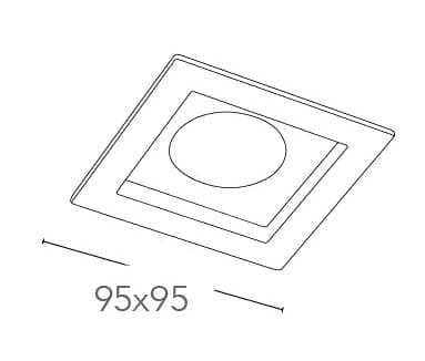 Bricocenter RECESSED SPOTLIGHT PHANTOM PLASTER 7.3X7.3 CM GU10=50W