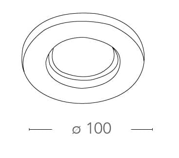 RECESSED SPOTLIGHT PHANTOM PLASTER WHITE D10 CM 1XGU10=4W