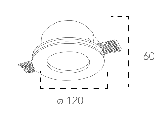 Bricocenter SNOW PLASTER WHITE RECESSED SPOTLIGHT 12X6 CM 1XGU10=4W
