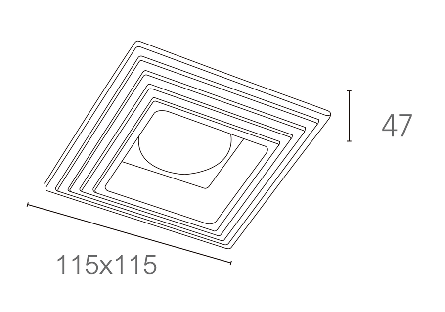 Bricocenter RECESSED SPOTLIGHT SPECTRUM PLASTER 12.5X12.5 CM GU10=42W
