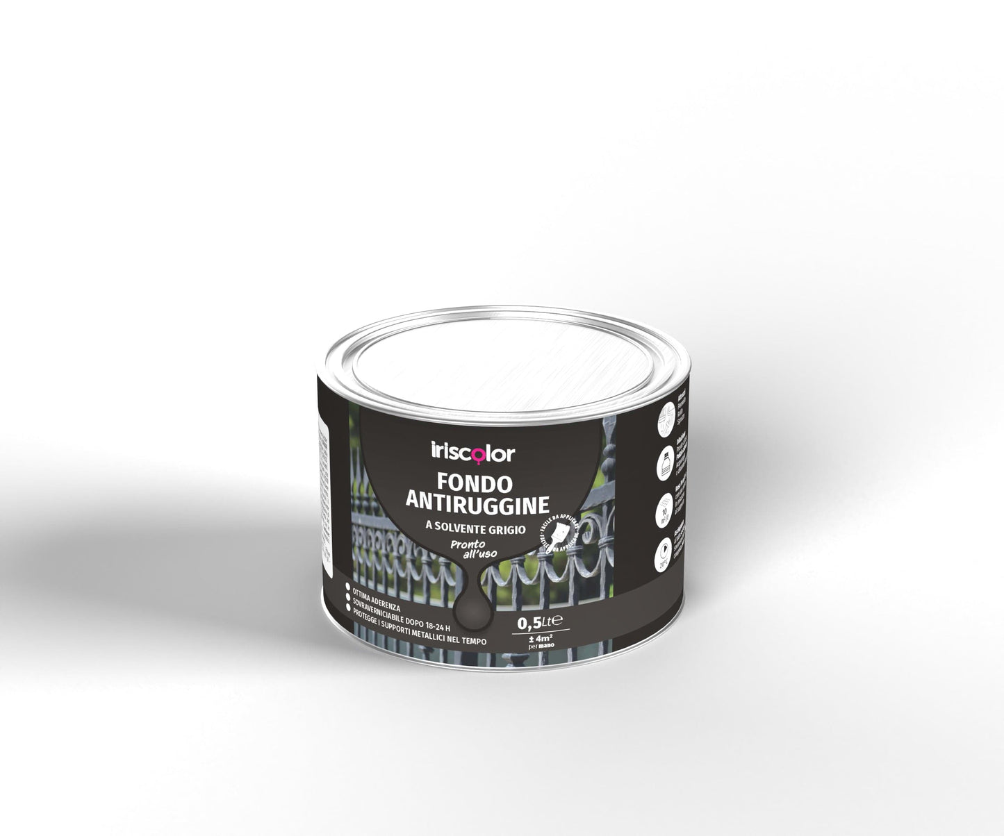 Bricocenter IRIS COLOUR GREY SOLVENT-BASED ANTI-RUST PRIMER 500ML