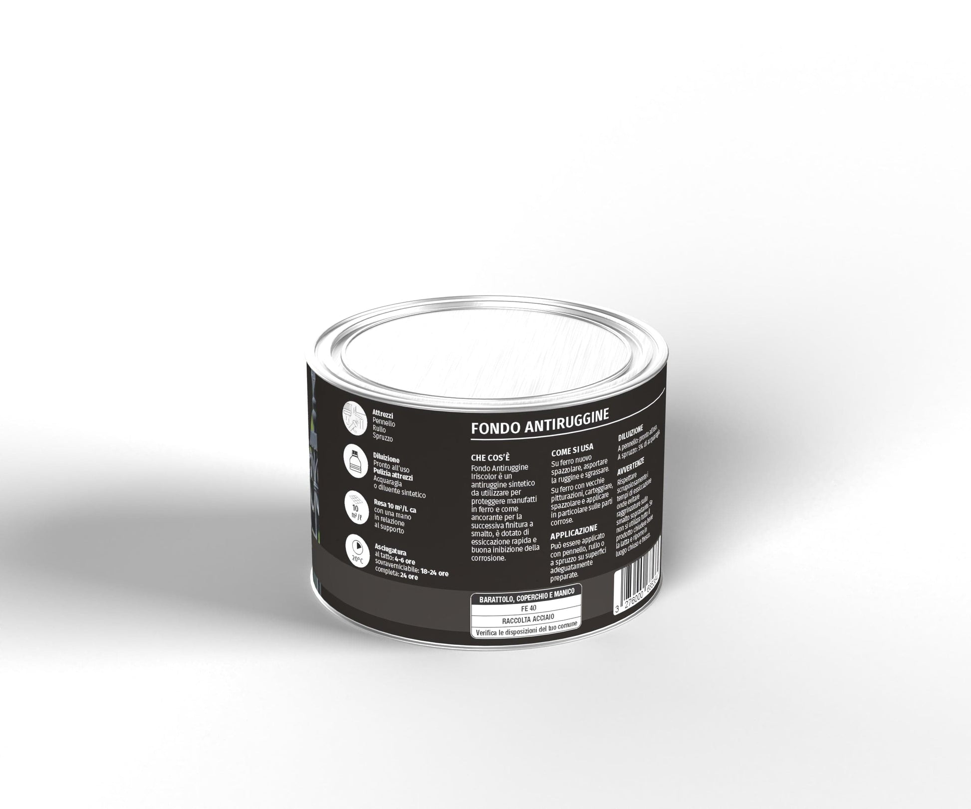 Bricocenter IRIS COLOUR GREY SOLVENT-BASED ANTI-RUST PRIMER 500ML