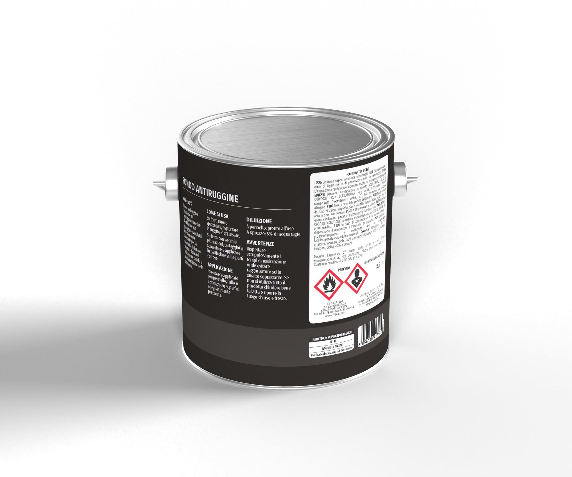 Bricocenter IRIS COLOUR GREY SOLVENT-BASED ANTI-RUST PRIMER 2.5LT