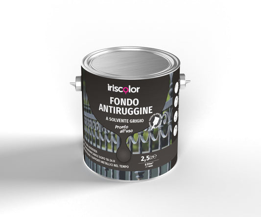 Bricocenter IRIS COLOUR GREY SOLVENT-BASED ANTI-RUST PRIMER 2.5LT