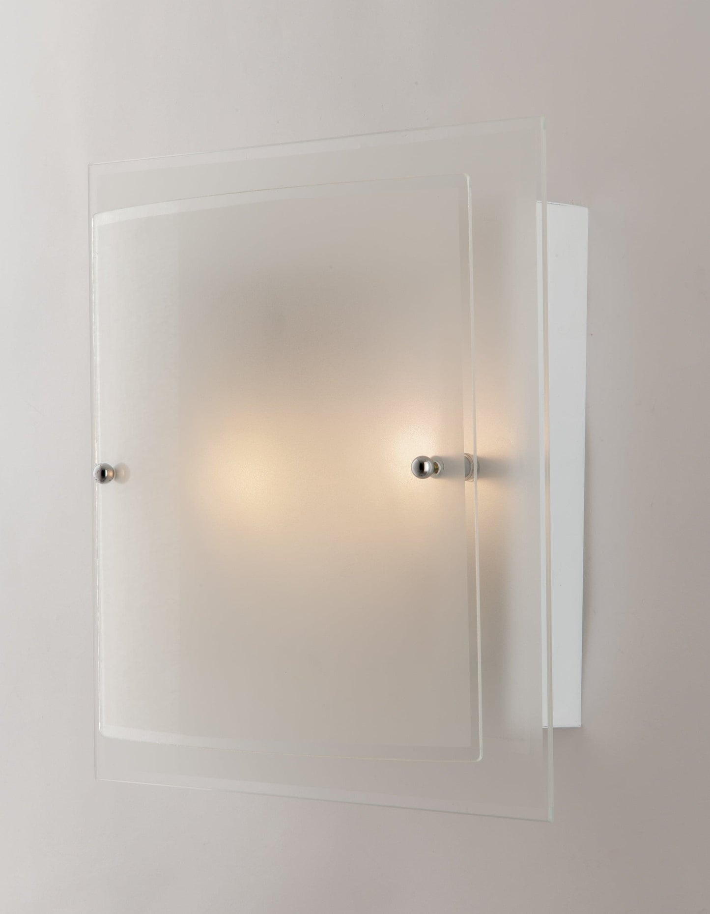 Bricocenter D30 WHITE DOUBLE GLASS CEILING LIGHT 2XE27=60W