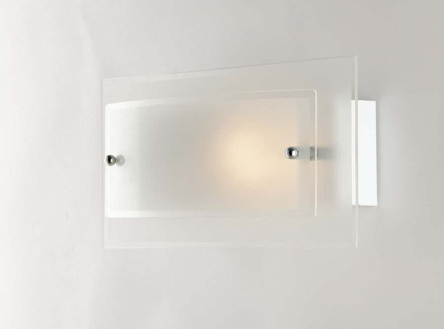 DOUBLE GLASS WALL LIGHT 15X30X30CM E27=60W