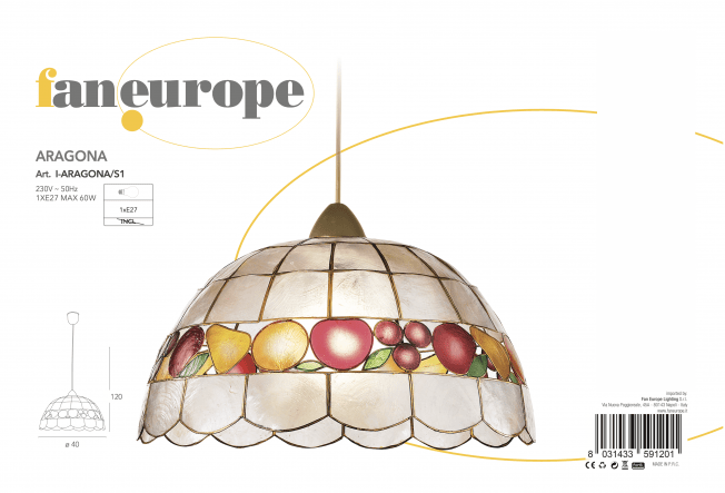 Bricocenter ARAGONA MOTHER-OF-PEARL CHANDELIER D40 E27=60W