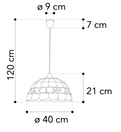 Bricocenter ARAGONA MOTHER-OF-PEARL CHANDELIER D40 E27=60W