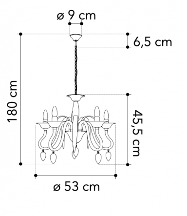 Bricocenter ESTEFAN ACRYLIC WHITE CHANDELIER D535XE14=40W