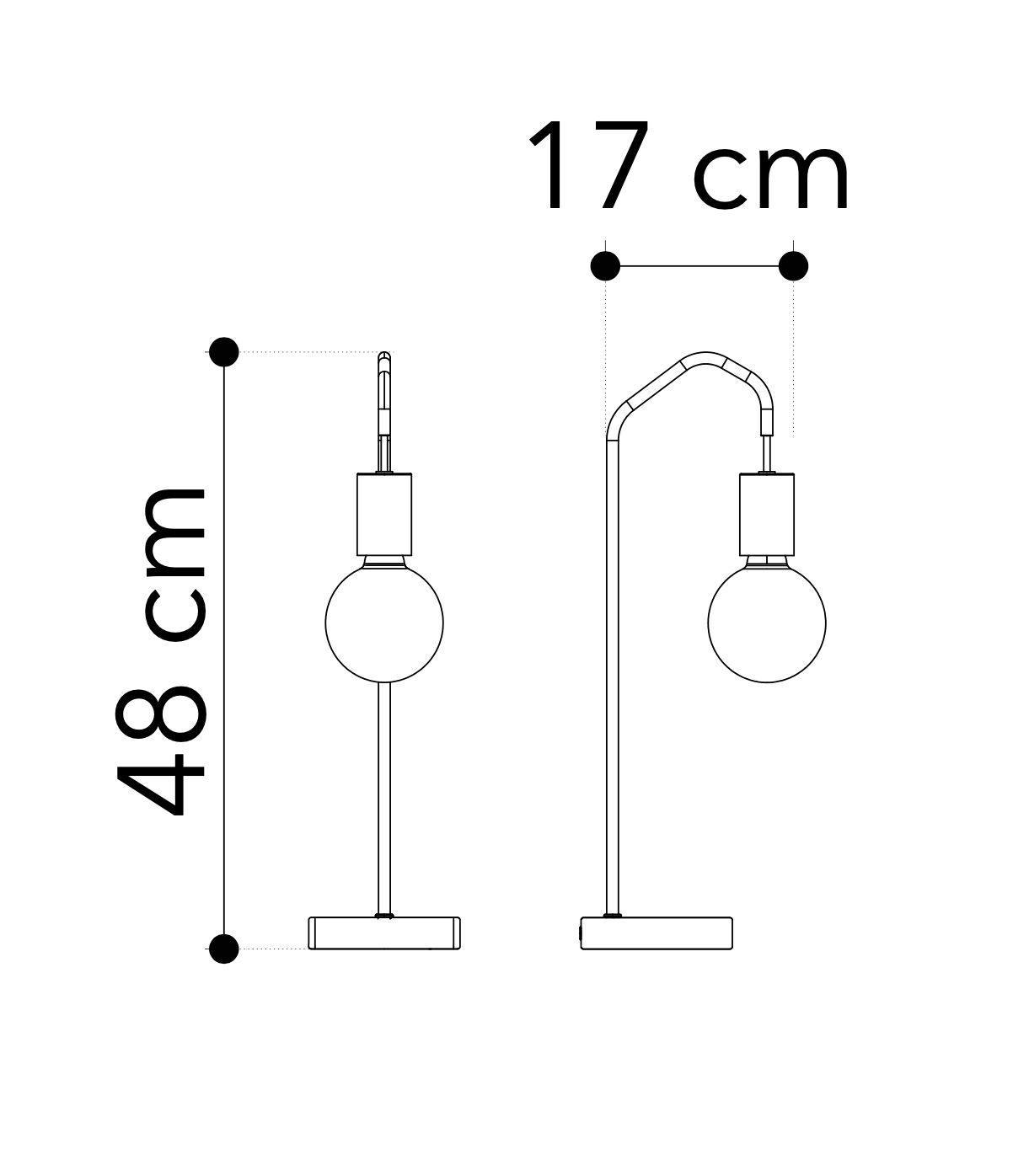 Bricocenter TABLE LAMP HABITAT METAL WHITE 1XE27 17X48CM
